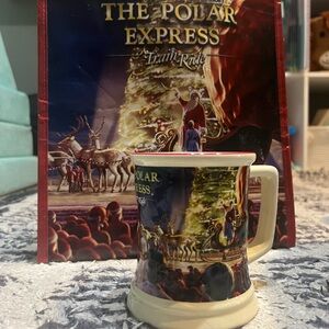 The Polar Express Train Ride Mugs and bag